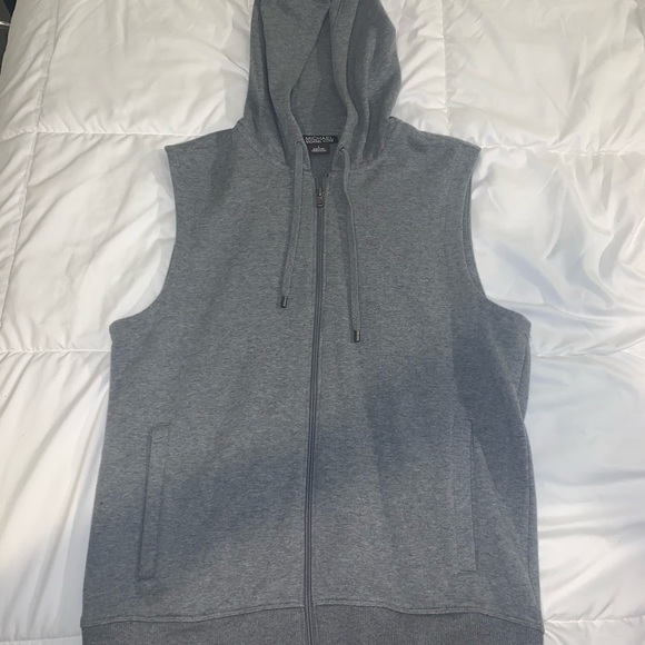 Michael Kors Gray Hoddie Vest - Picture 2 of 3